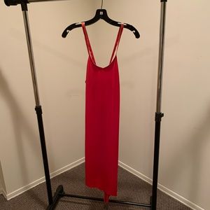 Sexy Italian designer jersey knit red dress